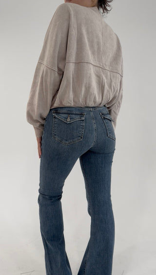 Off Duty Zip-Up Jacket - Beige