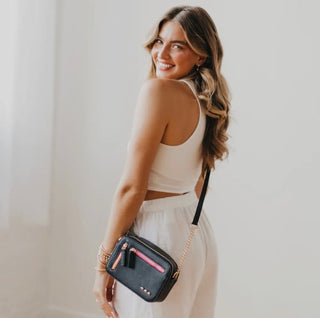 Black Saddle Crossbody