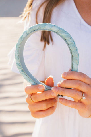 Braided Chiffon Headband - Peach