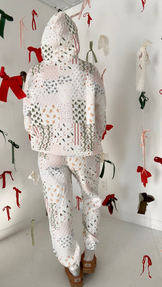 Holly Jolly Quilted hoodie