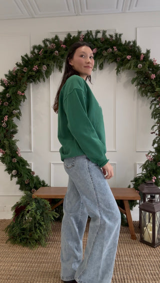 Curfew Queen Crewneck - Green