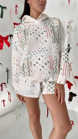 Holly Jolly Quilted hoodie