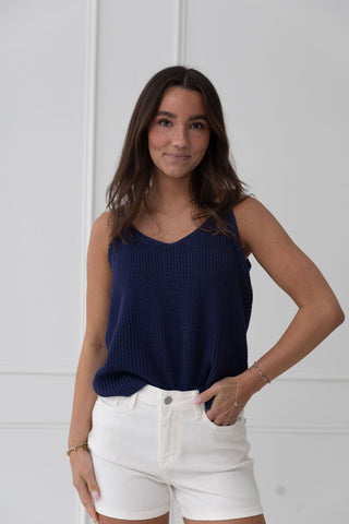Coastal Blue Knit Tank