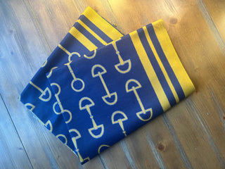 Equestrian Snaffle Bit Horse Design Wool Blend Scarf Wrap