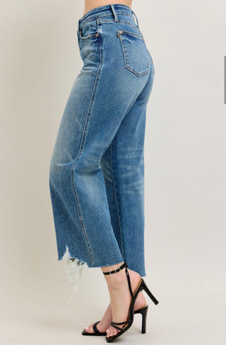 Free Spirit Rigid Magic Wide Crop Jean By Judy Blue