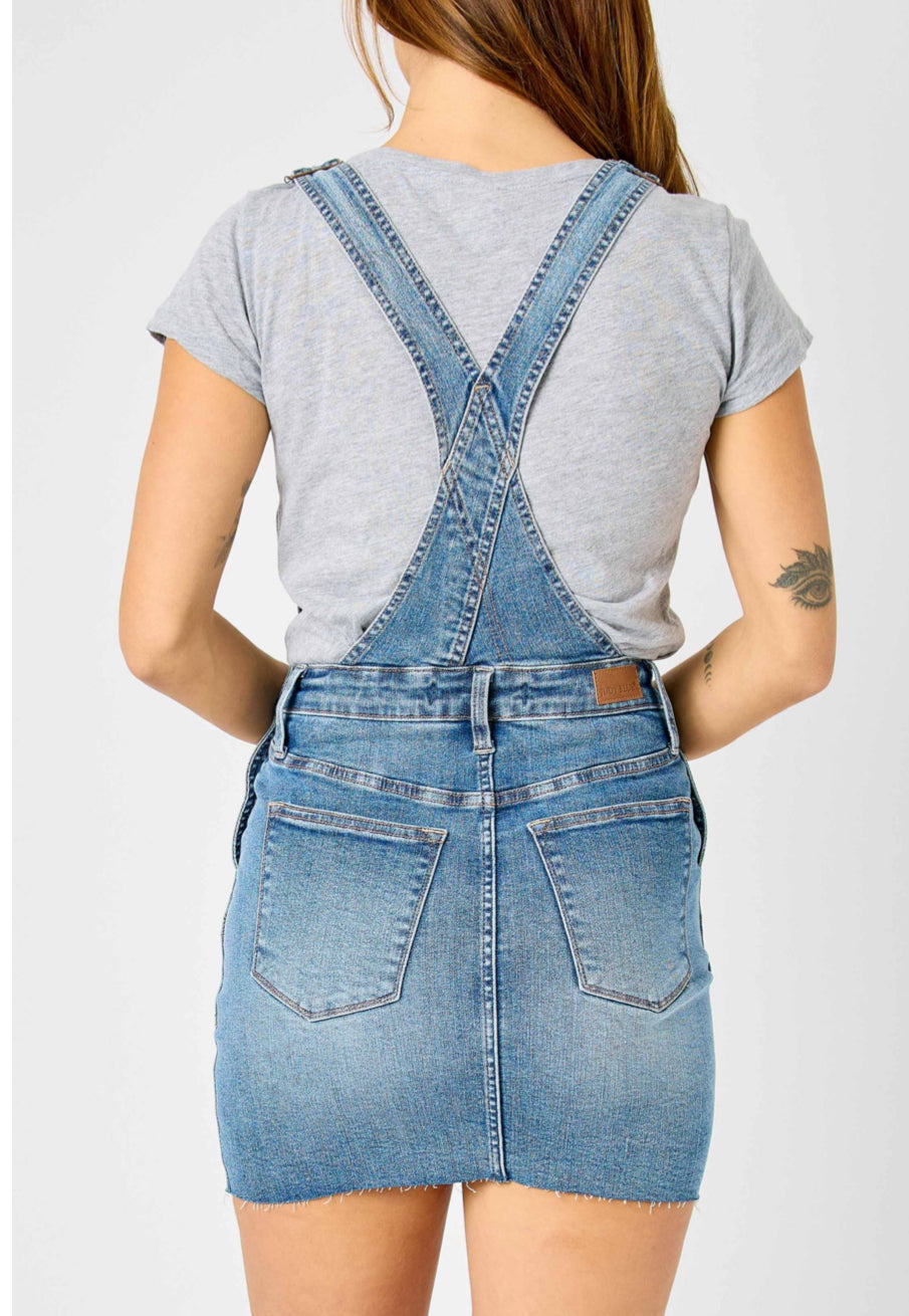 Judy Blue Fancy Like Denim Overall Skirt