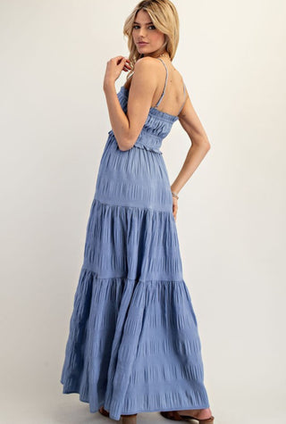 Your Baby Blues Tiered Maxi Dress