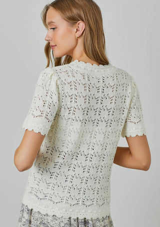 Sequoia Crochet Sweater - Cream