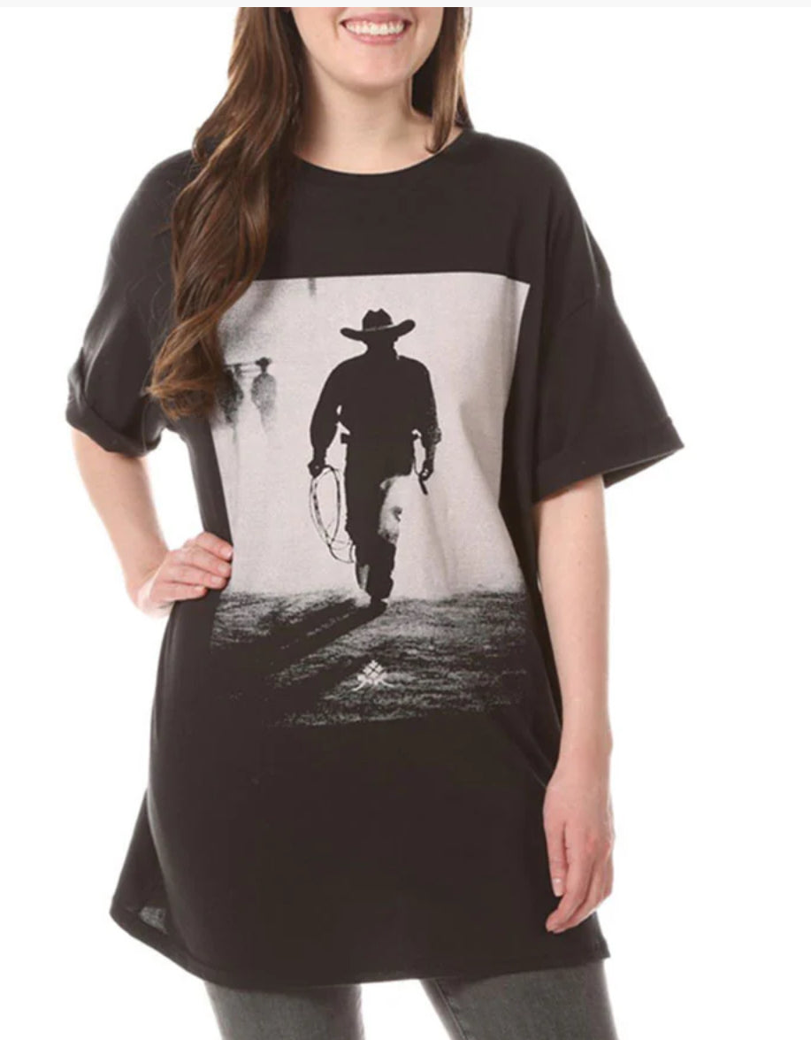 Girl Dangerous Midnight Cowboy T-Shirt Dress