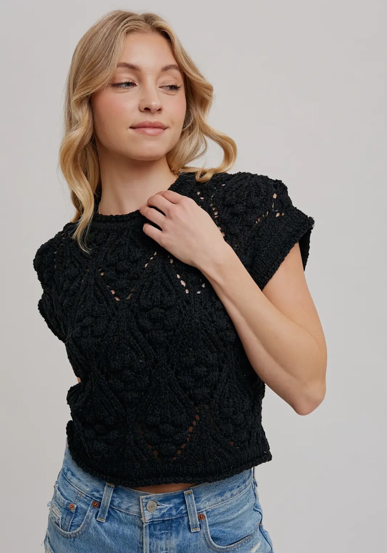 Feel So Fancy Knit Sweater - Black