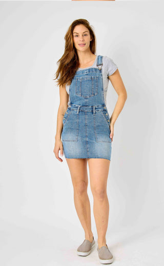 Judy Blue Fancy Like Denim Overall Skirt