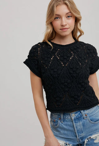 Feel So Fancy Knit Sweater - Black