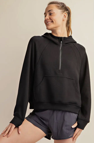 Modal Quarter Zip Hoodie