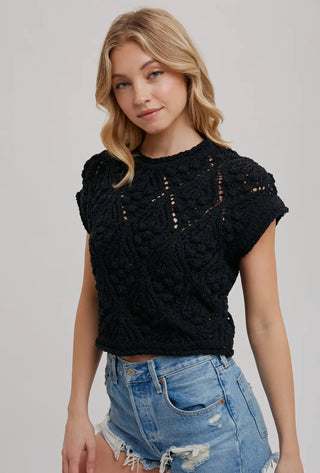 Feel So Fancy Knit Sweater - Black