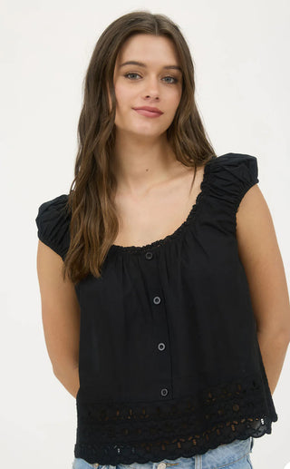 Willow Eyelet Button Down Blouse