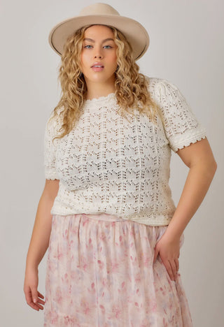 Sequoia Crochet Sweater - Cream