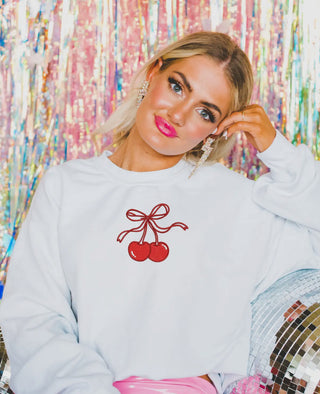 Cherry Bow Coquette Sweatshirt