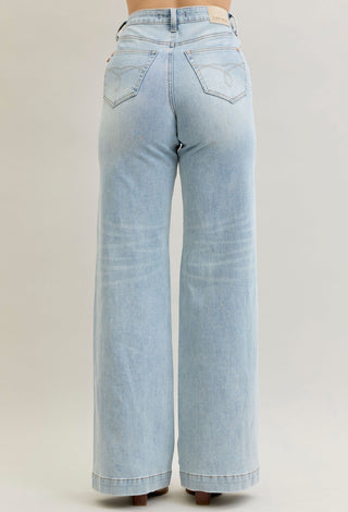 Skyline High Waist Retro Wide Leg Jean By Judy Blue