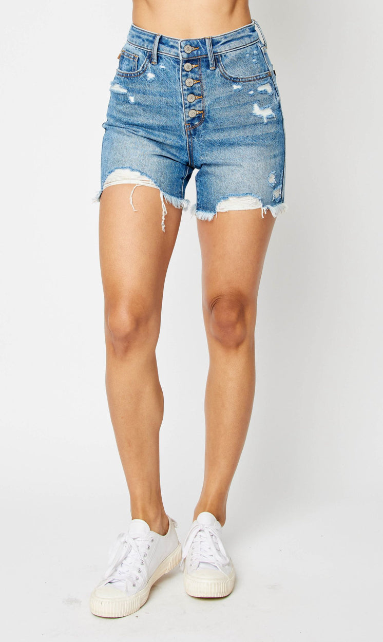 Judy Blue Hold Em’ Button Fly Shorts