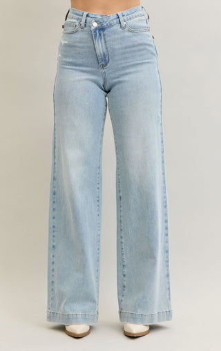 Skyline High Waist Retro Wide Leg Jean By Judy Blue