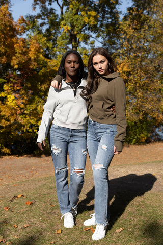 In the Wooded Acres Crop Quarter Zip Pullover