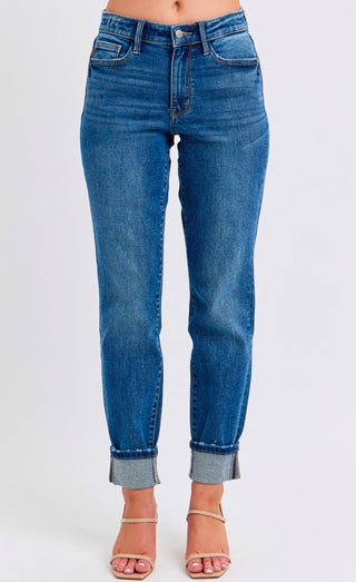 Judy Blue Lover Cuff Boyfriend Jeans