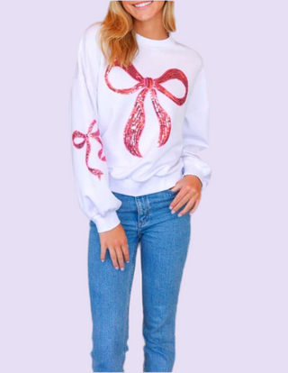 Lovers Bow Sequin Sweatshirt