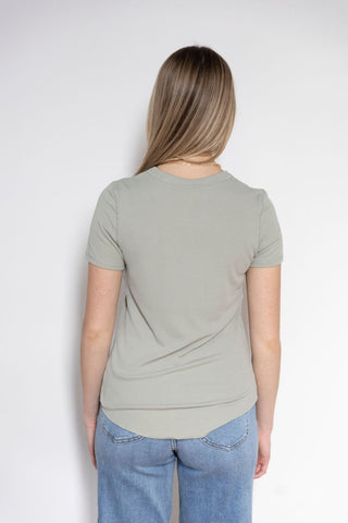 Meet Me in The Forest Ribbed Basic T-Shirt