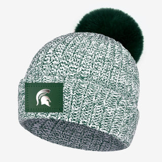 LOVE YOUR MELON - Michigan State Spartans Hunter Speckled Pom Beanie