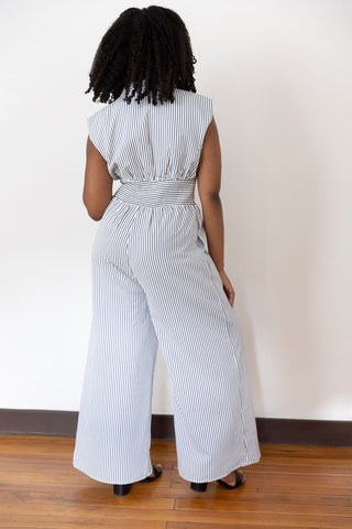 Nautical Pinstripe Jumpsuit