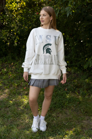 MSU_Spartans_Michigan_state_sweatshirt_Oh_my_stars oversize fit