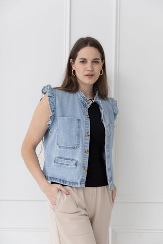 Remember Me Ruffle Denim Jacket