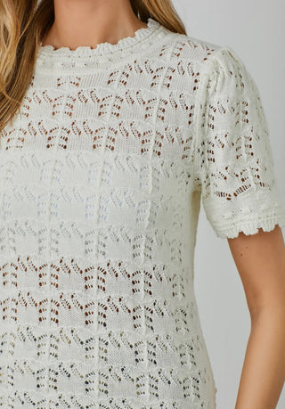 Sequoia Crochet Sweater - Cream