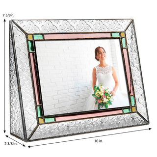 Stained Glass Wedding Picture Frame: 5x7 Vertical
