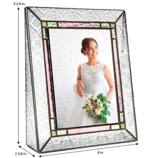 Stained Glass Wedding Picture Frame: 5x7 Vertical
