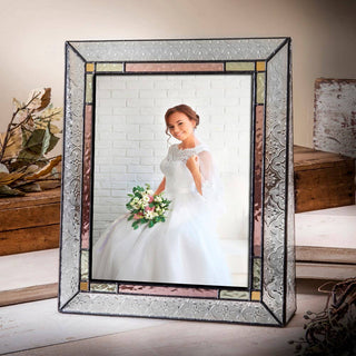 Stained Glass Wedding Picture Frame: 5x7 Vertical