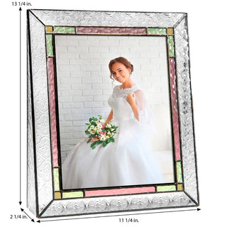 Stained Glass Wedding Picture Frame: 5x7 Vertical