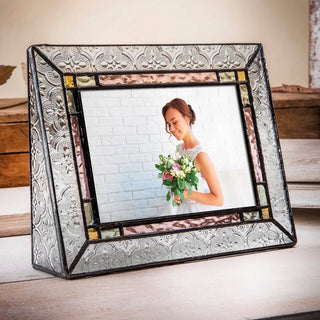 Stained Glass Wedding Picture Frame: 5x7 Vertical