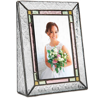 Stained Glass Wedding Picture Frame: 5x7 Vertical