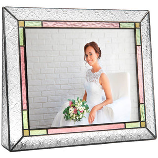 Stained Glass Wedding Picture Frame: 5x7 Vertical