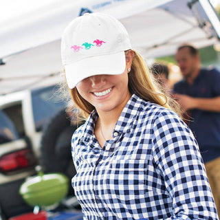 Horse Embroidered White Cap