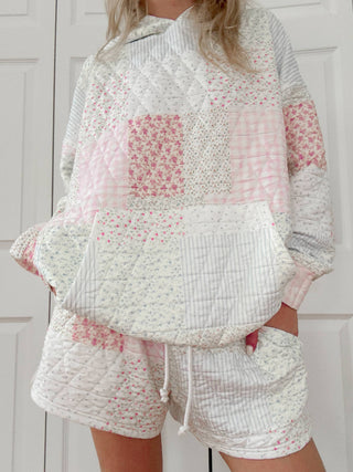 Sweetheart Quilted Pastel Hoodie