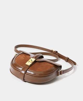 Suede Saddle Crossbody Handbag