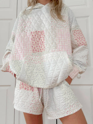 Sweetheart Quilted Pastel Hoodie