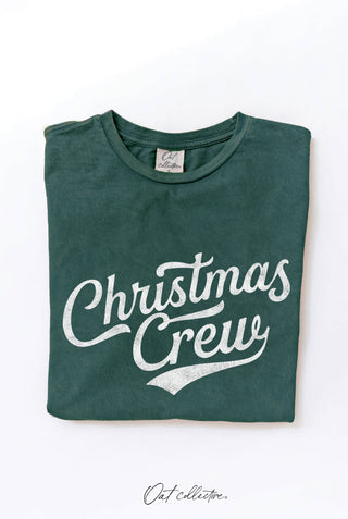 CHRISTMAS CREW Mineral Washed Graphic Top