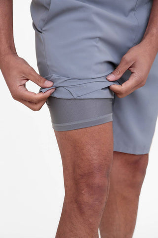 Stallion Lined Active Shorts -Gray