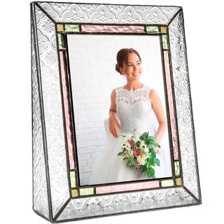 Stained Glass Wedding Picture Frame: 5x7 Vertical