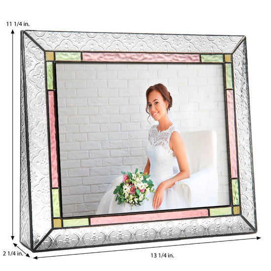 Stained Glass Wedding Picture Frame: 5x7 Vertical