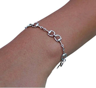 Sterling Silver English Snaffle Bit Horse Bracelet