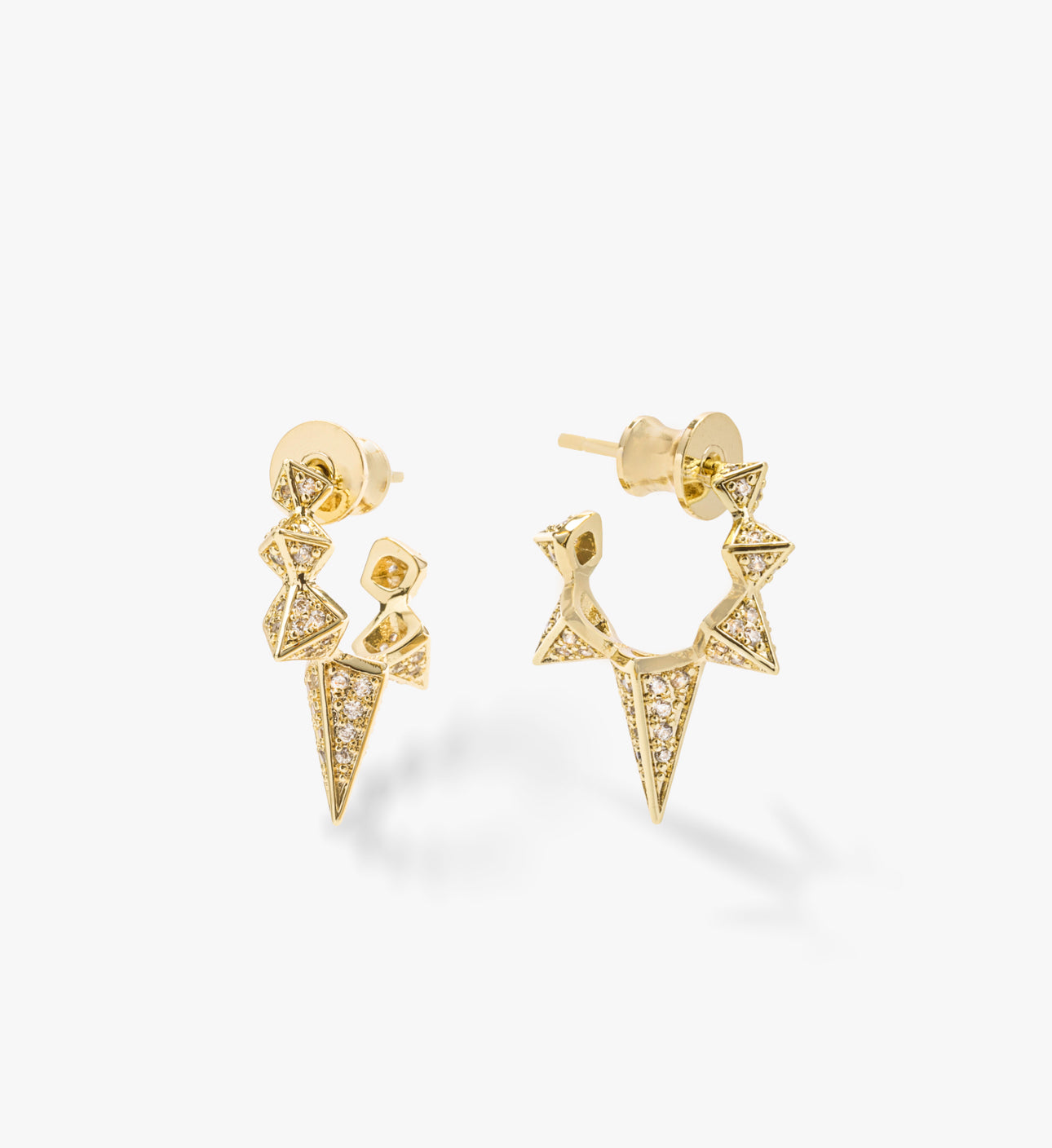 gabriella pave spiked earrings by melinda maria